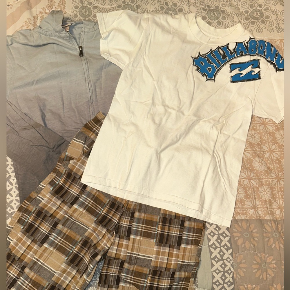 BUNDLE Boys Outfit - Billabong T-Shirt, G & M Shorts, Mossimo Zip Up